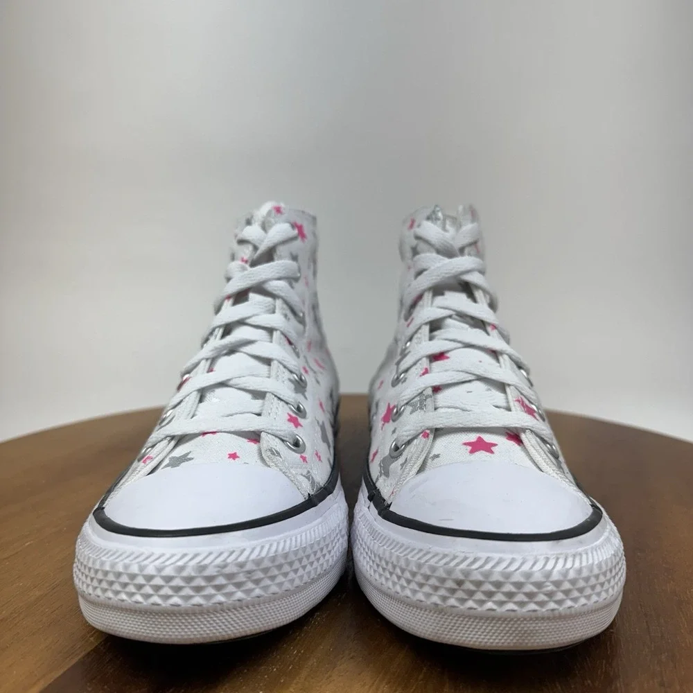 New Big Kids Converse Chuck Taylor All Star Mid White Sneakers Size 5 Y